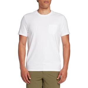 VRST Men's Essential Pocket Tee, Medium, Pure White